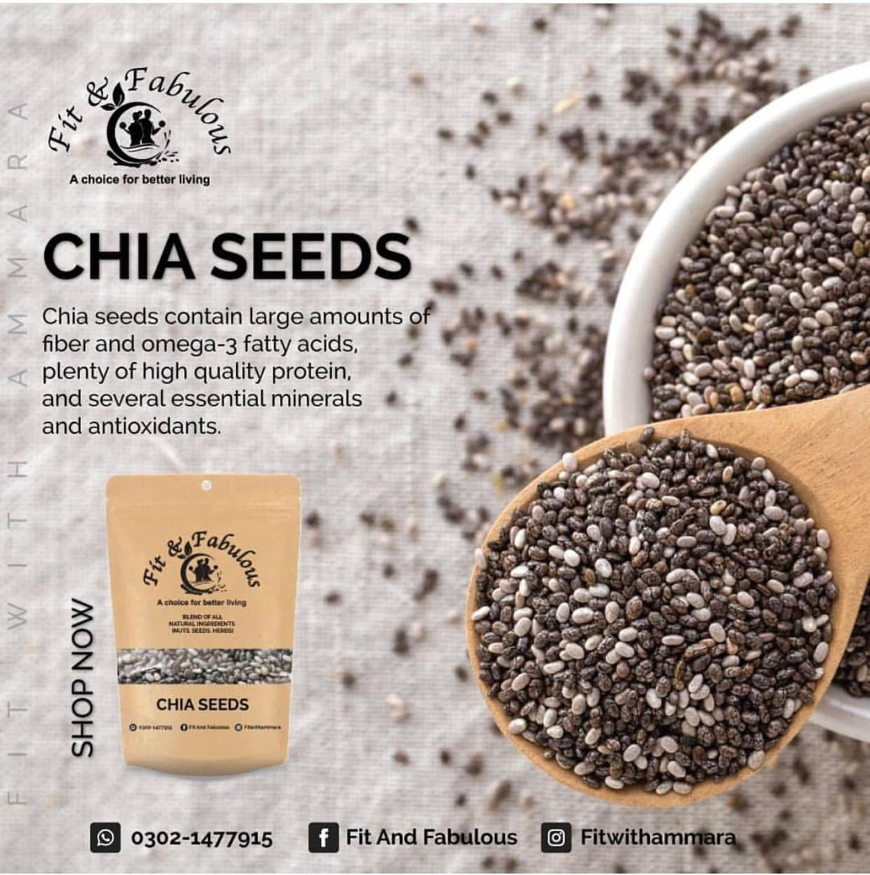 Fit with Ammara Premium Chia Seeds